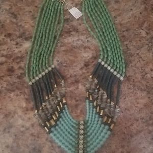 Turquoise beaded Egyptian style necklace